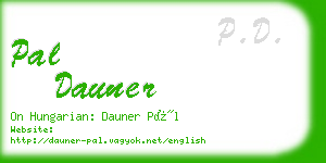 pal dauner business card